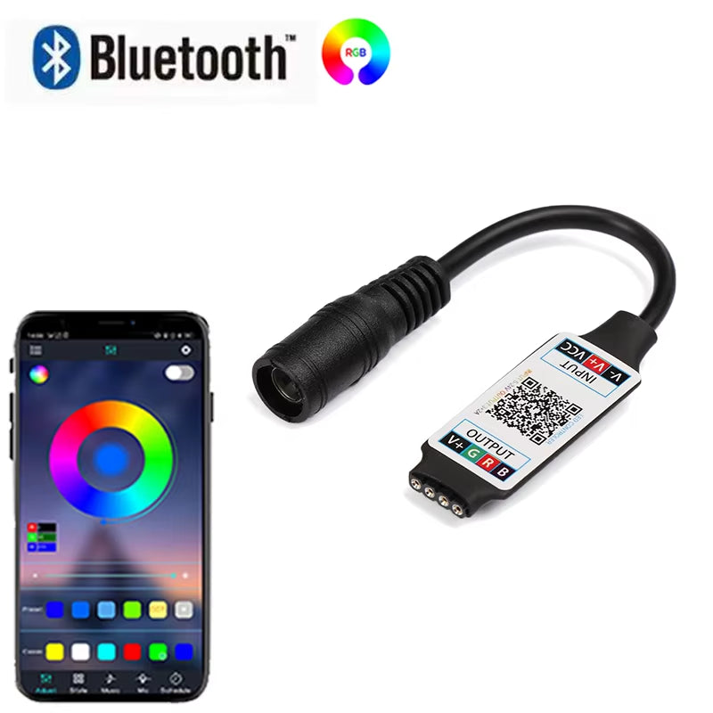 Bluetooth RGB Controler 4Pin DC RGB Led Controller 5V 12V 24V Smart APP Control RGB Led Lights Controller Color Changing