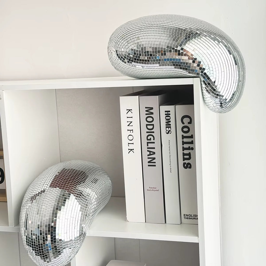 Melted Disco Ball Modern Home Decor Handmade Mirror Ball Aesthetic Room Decor Melting Disco Ball Bling Bling Funky Room Decor