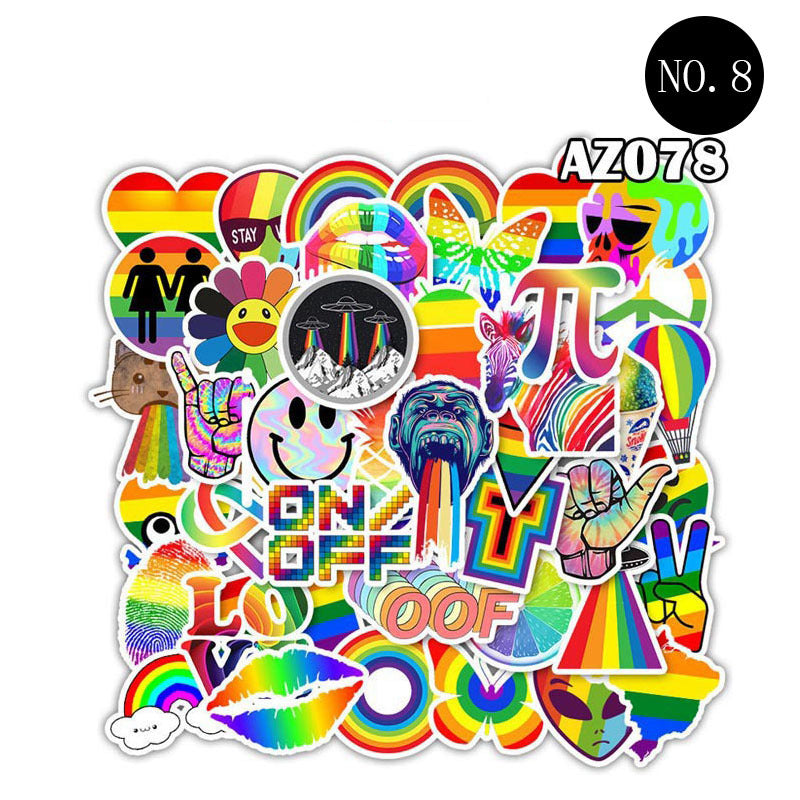 Color anime cartoon stickers cute suitcase decoration waterproof RoomMode