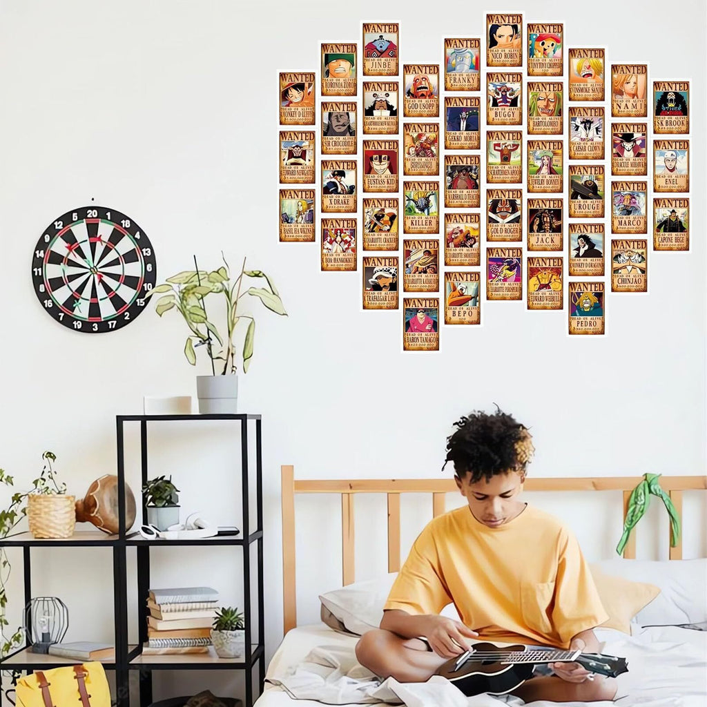 Set of 100 Anime One Piece Wanted Poster Postcards Luffy Zoro Sanji Nami Usopp
