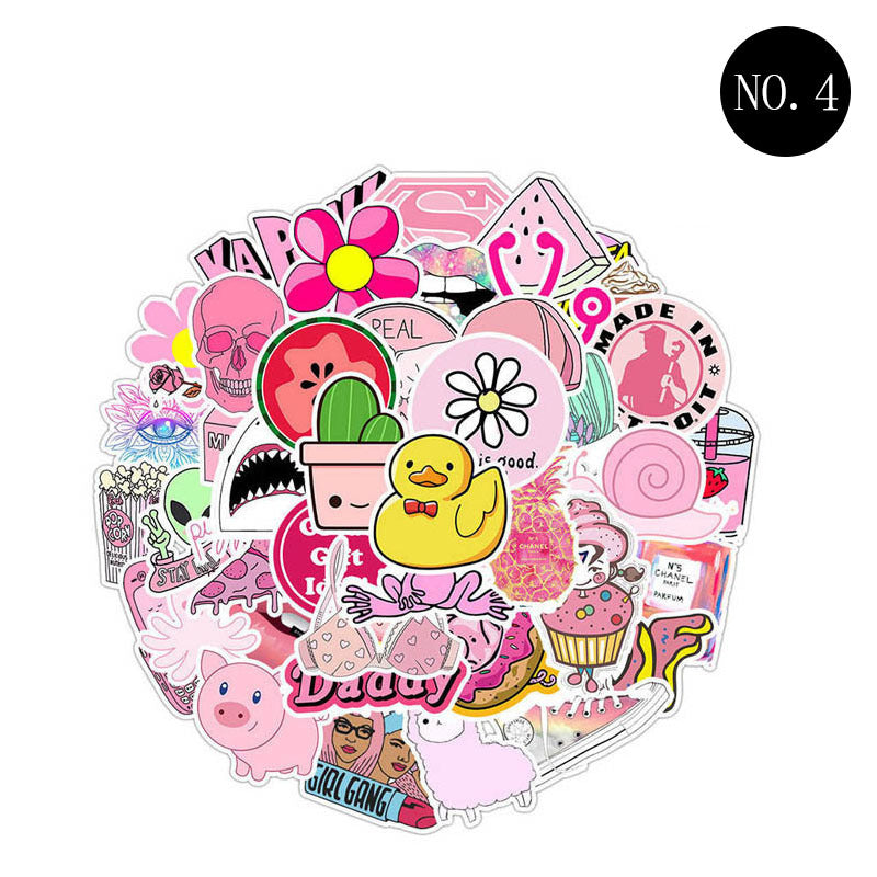 Color anime cartoon stickers cute suitcase decoration waterproof RoomMode