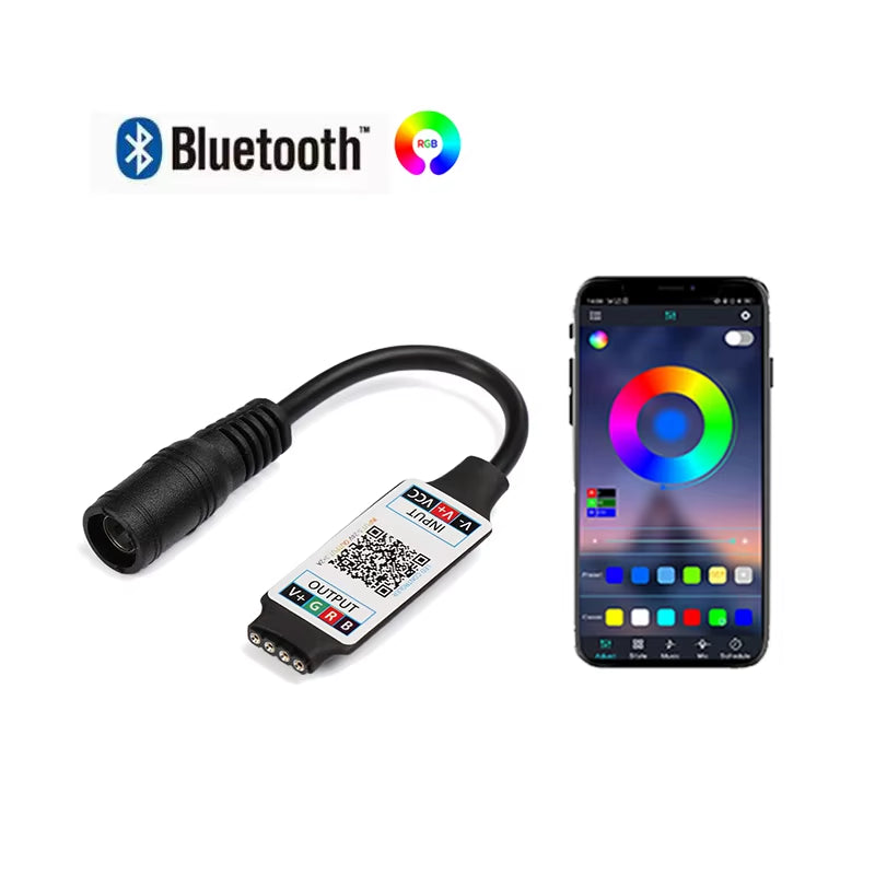 Bluetooth RGB Controler 4Pin DC RGB Led Controller 5V 12V 24V Smart APP Control RGB Led Lights Controller Color Changing
