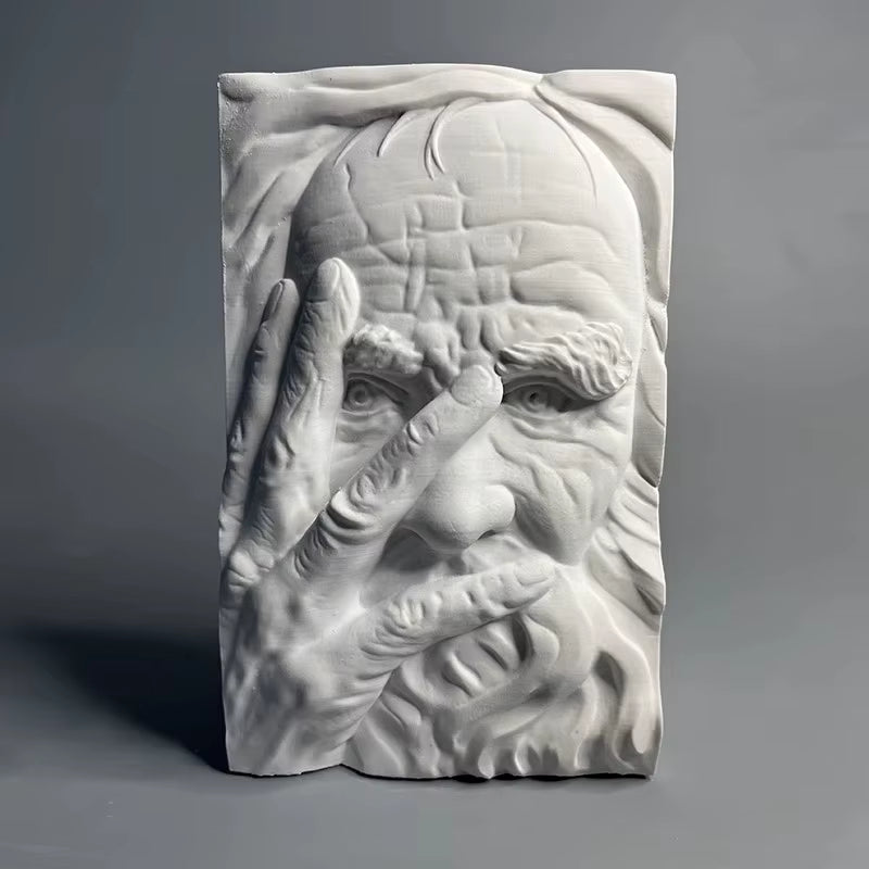 Nordic Retro Relief Figures Sculpture Art Decorative Crafts Modern Simple Home Living Room Gypsum Ornaments Decor Statue Gifts