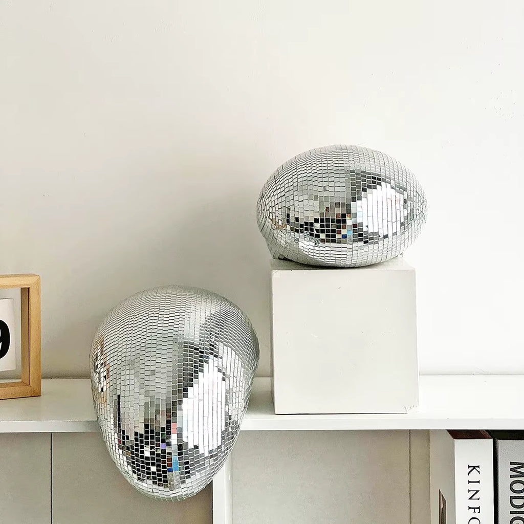 Melted Disco Ball Modern Home Decor Handmade Mirror Ball Aesthetic Room Decor Melting Disco Ball Bling Bling Funky Room Decor