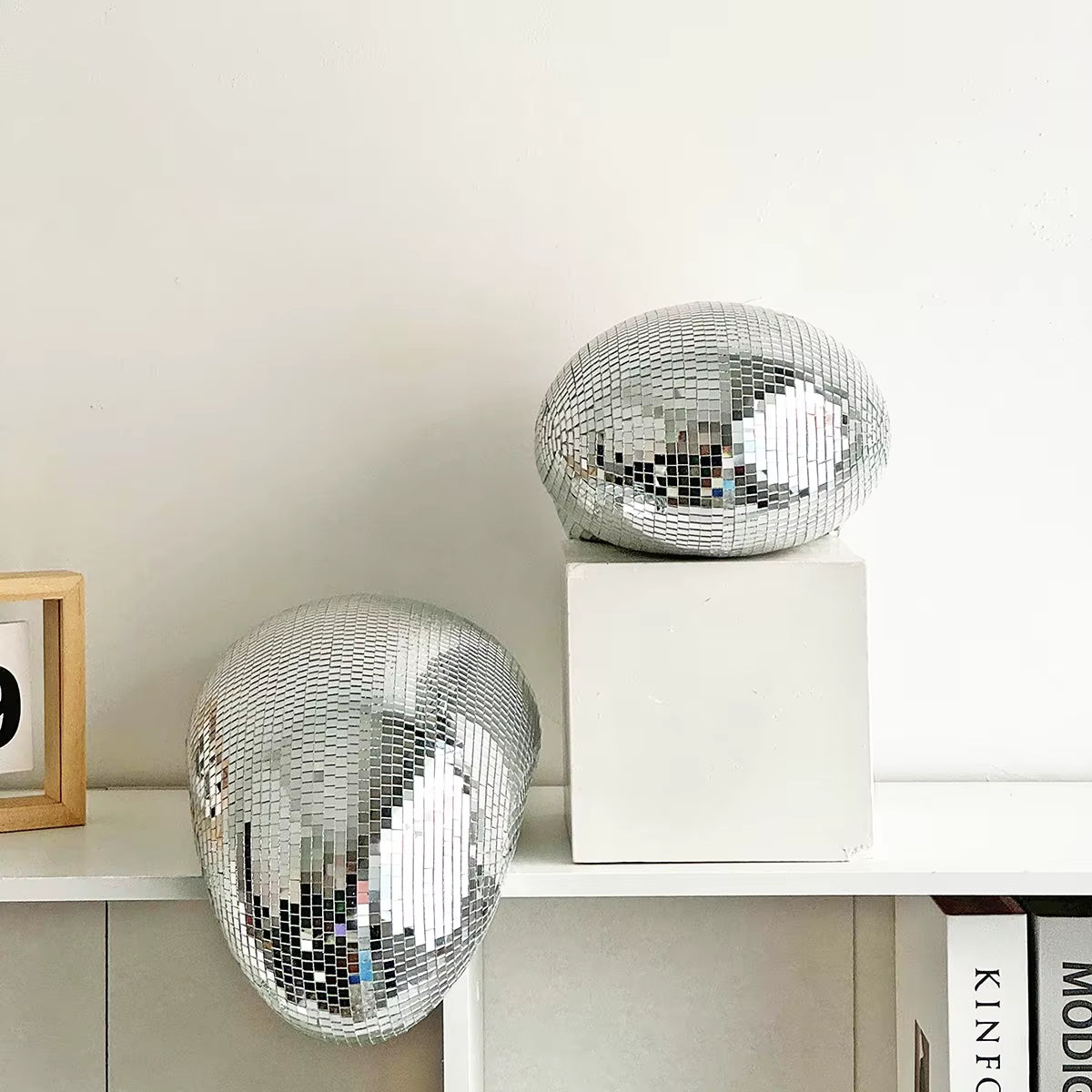 Melted Disco Ball Modern Home Decor Handmade Mirror Ball Aesthetic Room Decor Melting Disco Ball Bling Bling Funky Room Decor