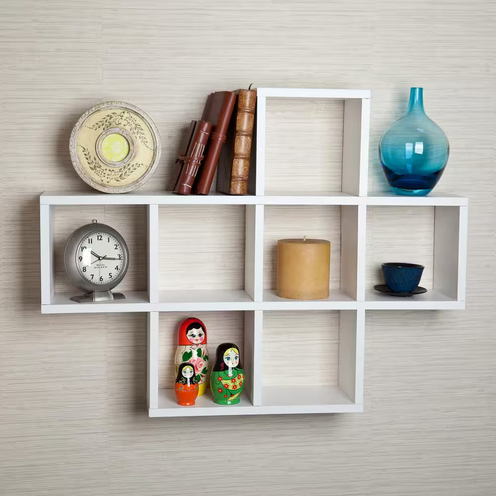 31 In. X 23 In. White Laminated Cubby Shelf