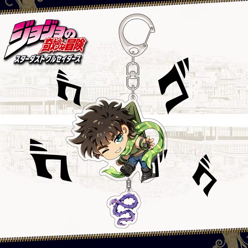 Anime Adventure Man Keychain Q Version Figures Cosplay Key Chain Cartoon Print Acrylic Pendant Bag Jewerly Gift