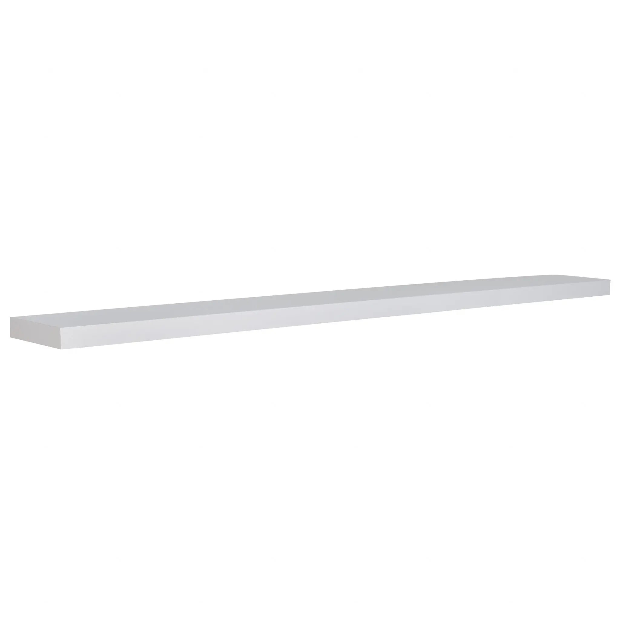 75" White Wooden Wall Mounted Floating Shelf-3