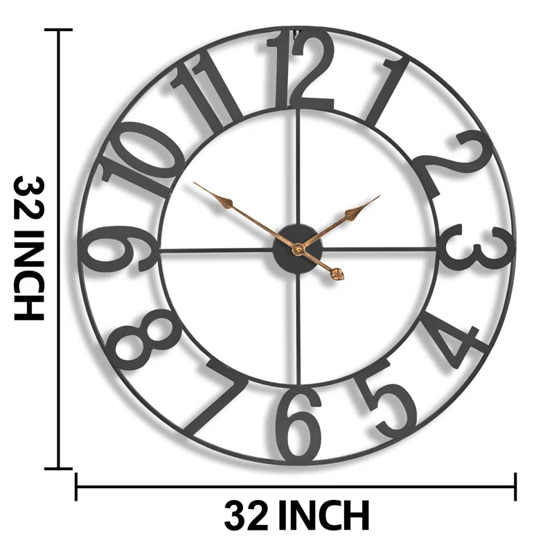 32" Oversized Analog round Decorative Wall Clock