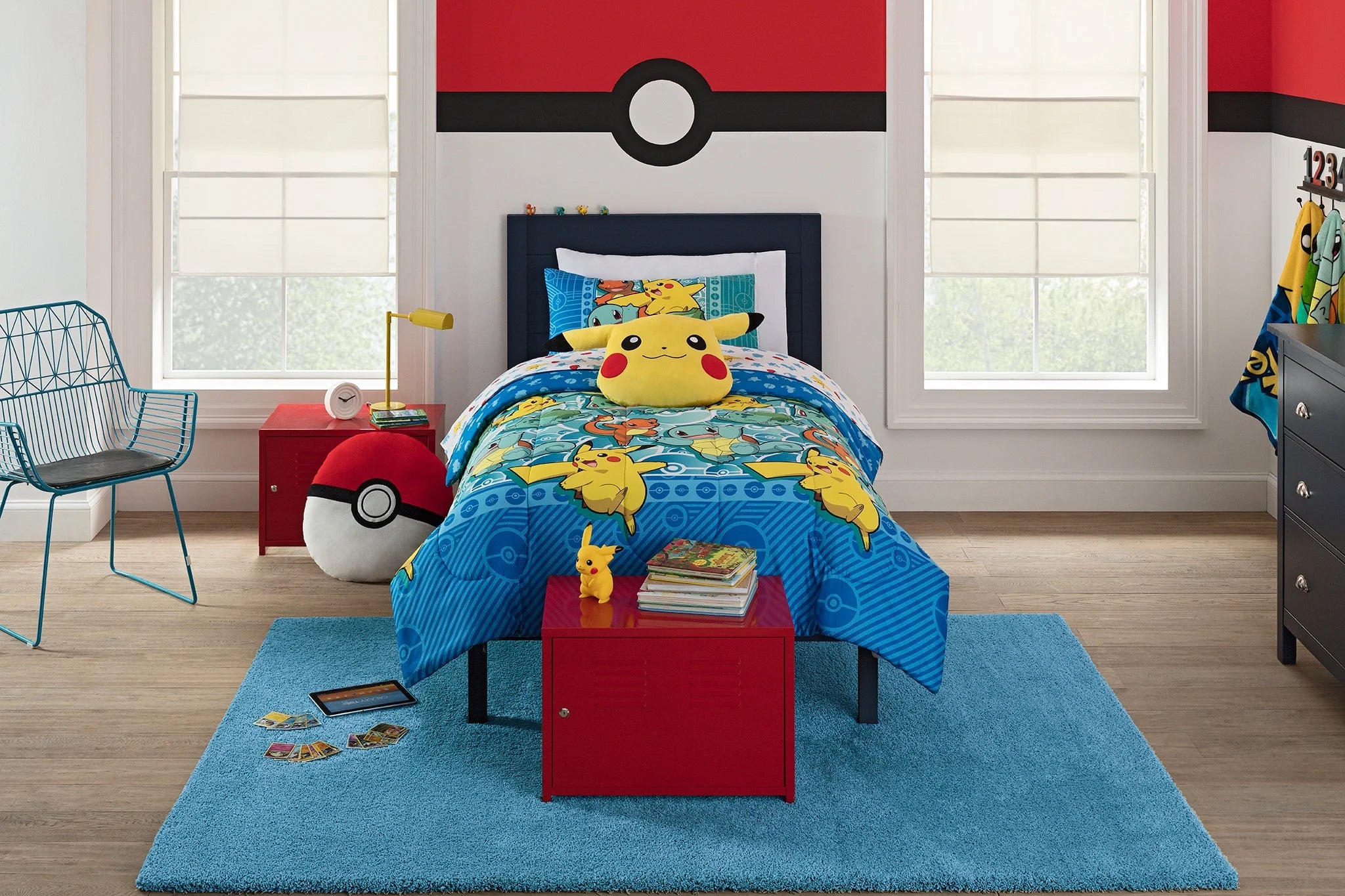 Pokemon 4-Piece Polyester Comforter Bedding Set, Twin