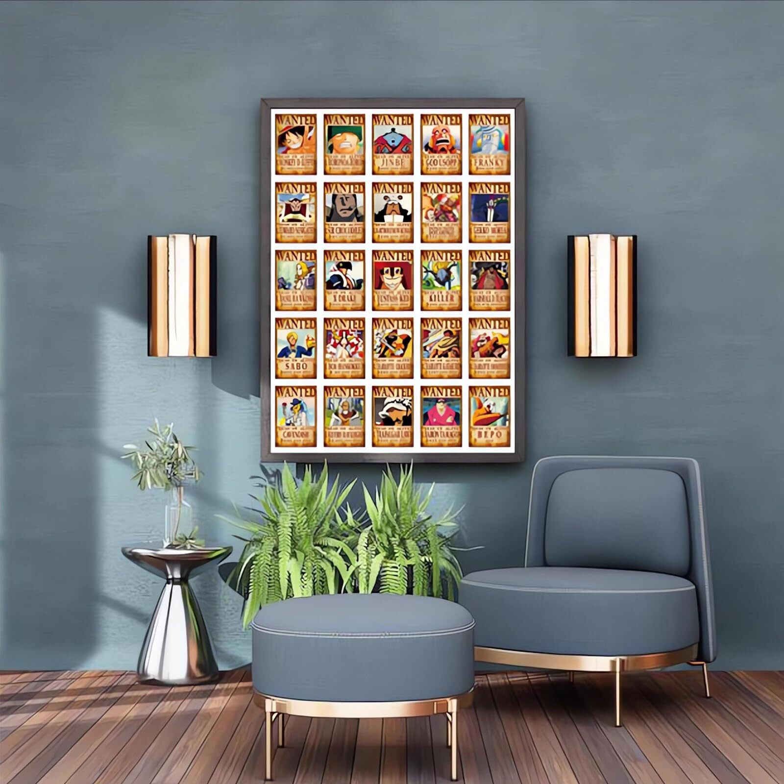 Set of 100 Anime One Piece Wanted Poster Postcards Luffy Zoro Sanji Nami Usopp