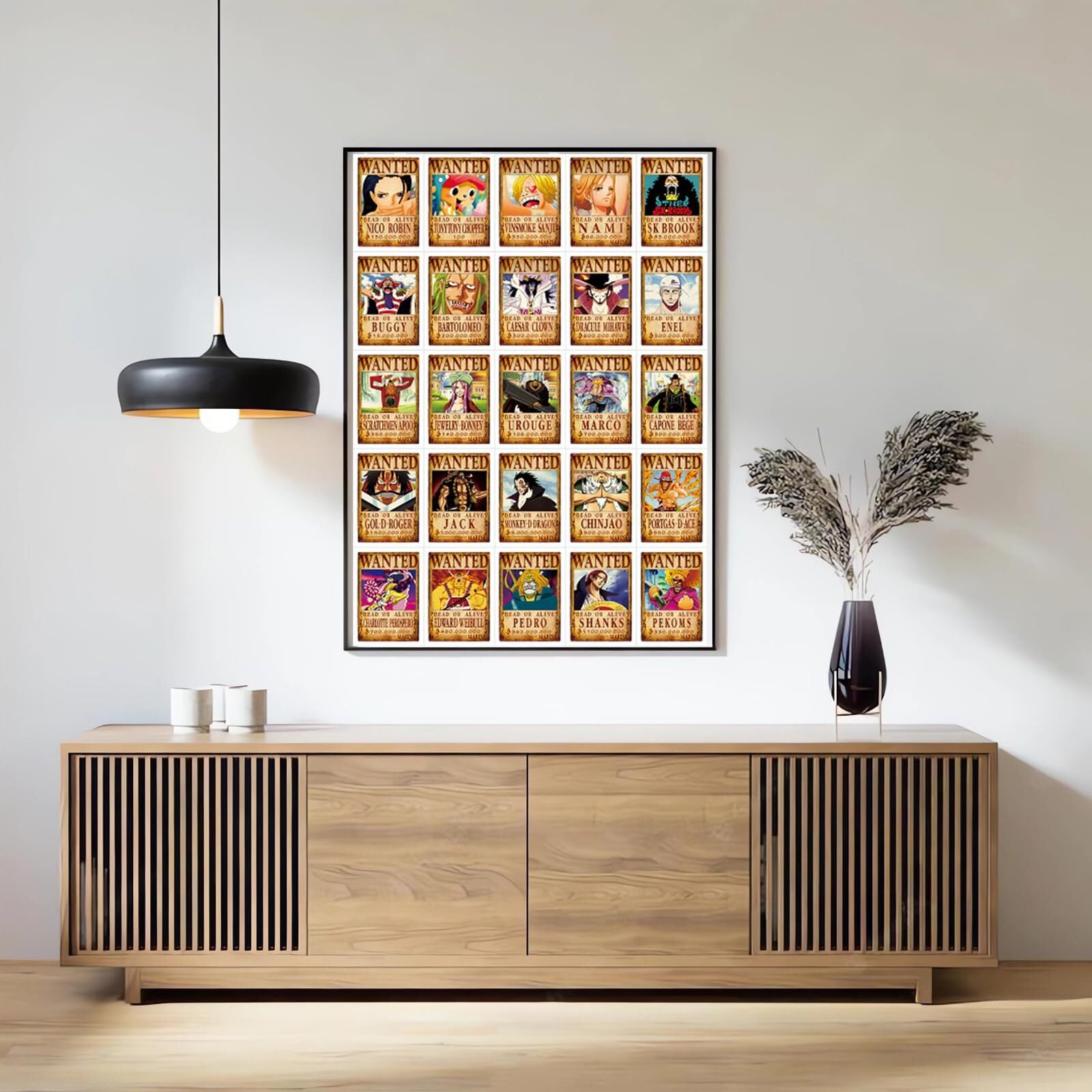 Set of 100 Anime One Piece Wanted Poster Postcards Luffy Zoro Sanji Nami Usopp