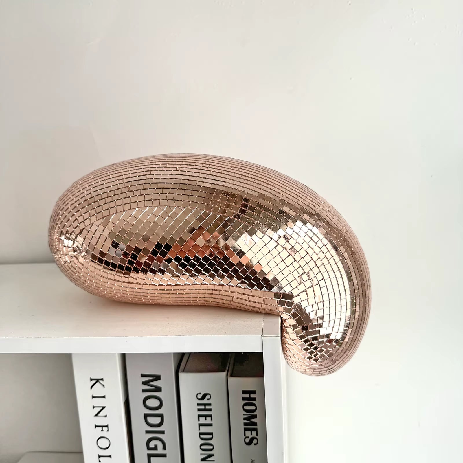 Melted Disco Ball Modern Home Decor Handmade Mirror Ball Aesthetic Room Decor Melting Disco Ball Bling Bling Funky Room Decor