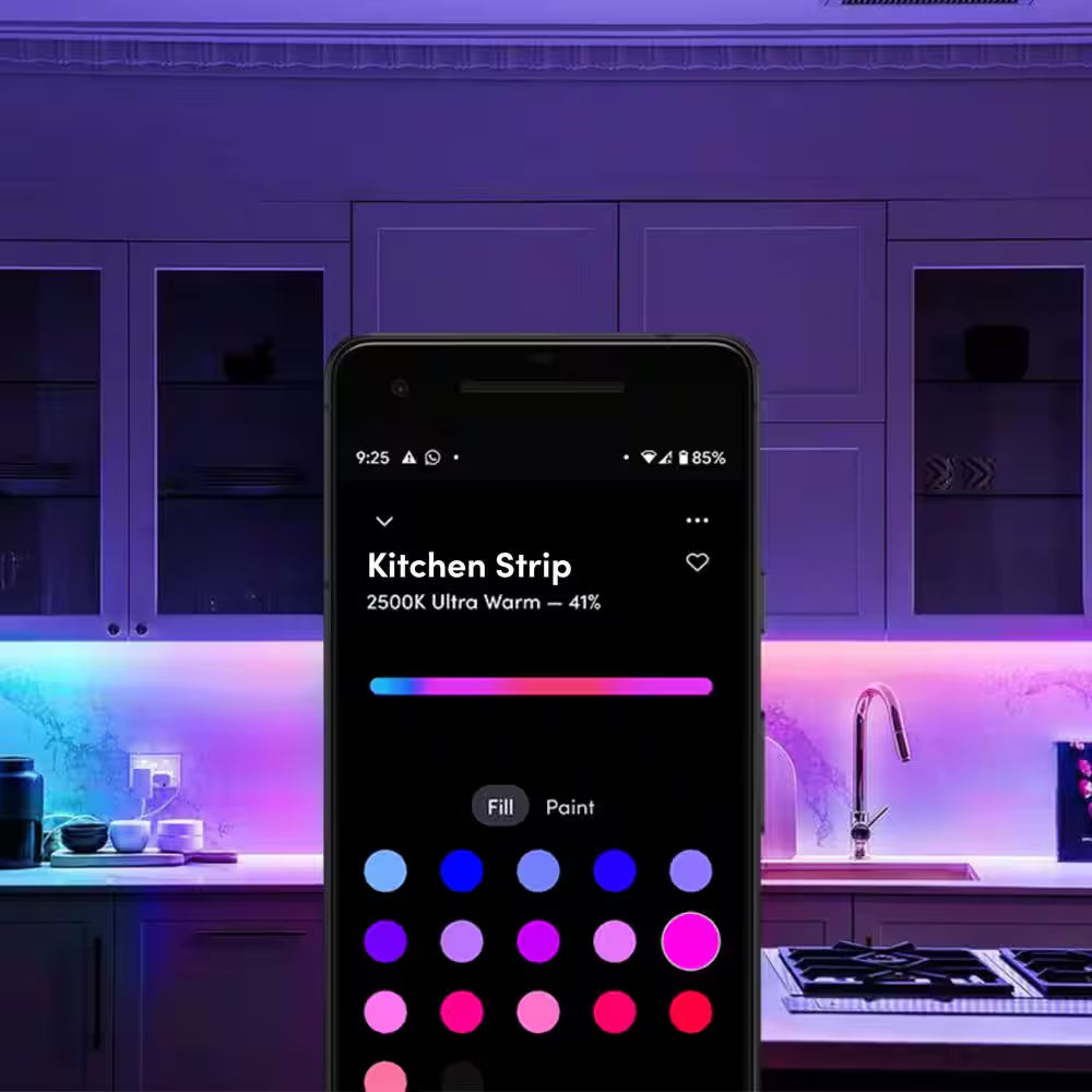 40 In. Smart Multi-Color RGB+W Wi-Fi LED Strip Light Extension, Works with Alexa/Hey Google/Homekit/Siri
