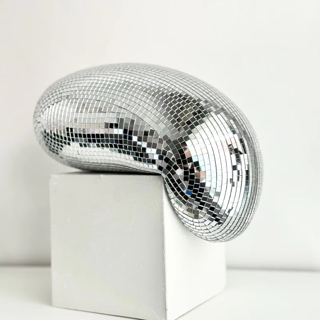 Melted Disco Ball Modern Home Decor Handmade Mirror Ball Aesthetic Room Decor Melting Disco Ball Bling Bling Funky Room Decor