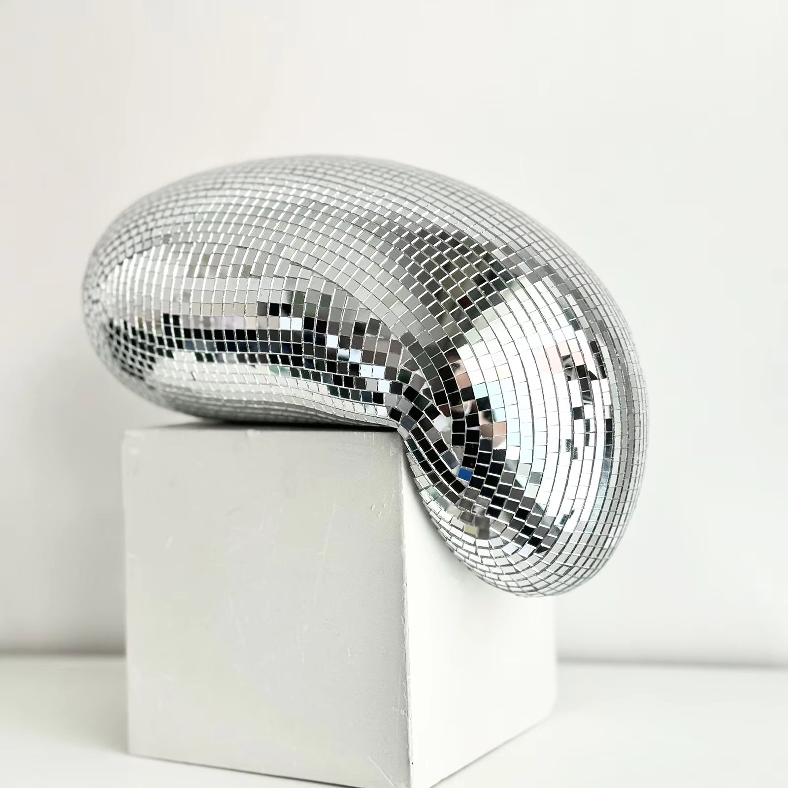 Melted Disco Ball Modern Home Decor Handmade Mirror Ball Aesthetic Room Decor Melting Disco Ball Bling Bling Funky Room Decor