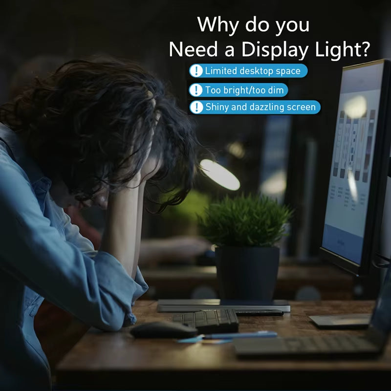 LED Computer Light Screen Light Stepless Dimming Reading Light Desk Lamp USB Lamp RGB Backlight Monitor Light Bar Office Light