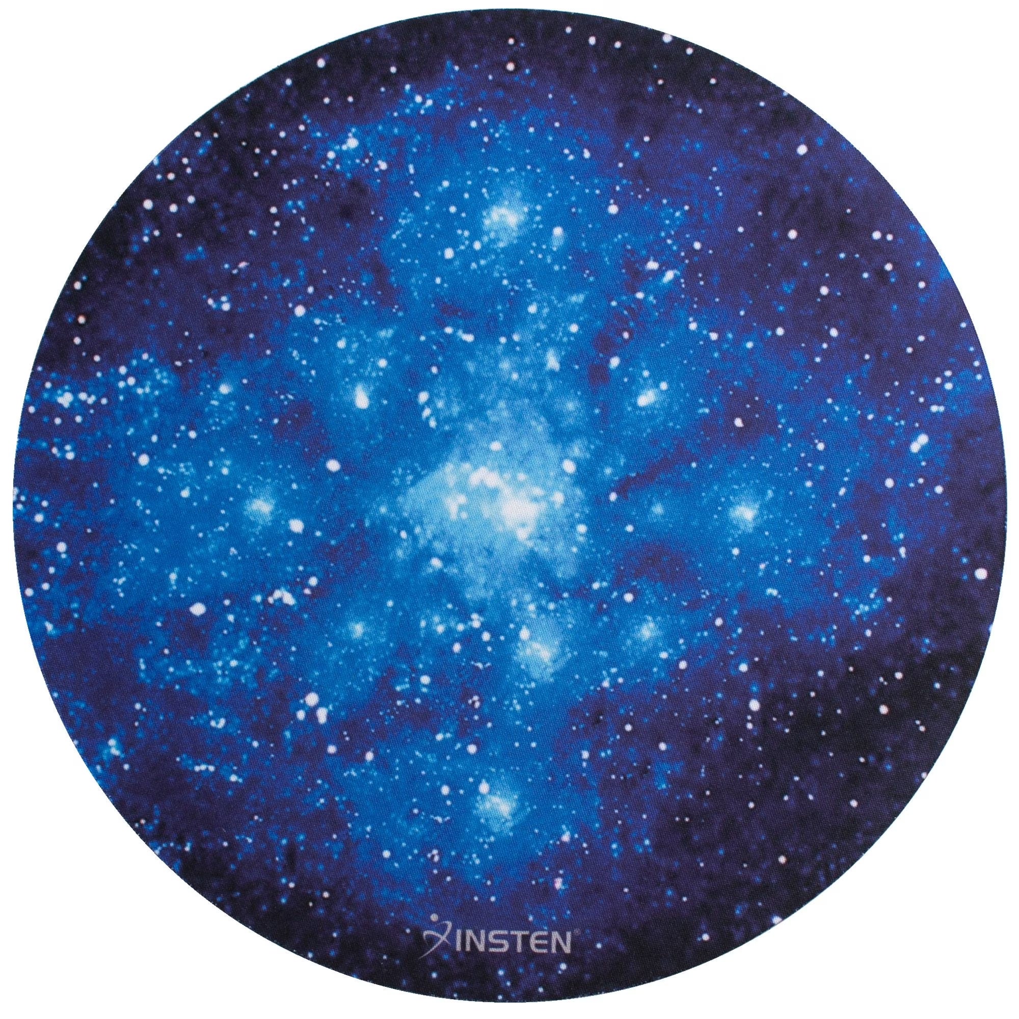 Mouse Pad for Computer Laptop Desktop Gaming Super Smooth round Galaxy Space Planet Moon Design with Non-Slip Rubber Base, Blue Starry Night (8.4 X 8.4 Inch)