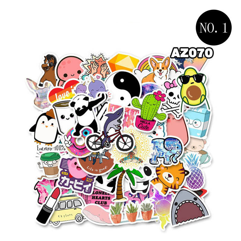 Color anime cartoon stickers cute suitcase decoration waterproof RoomMode