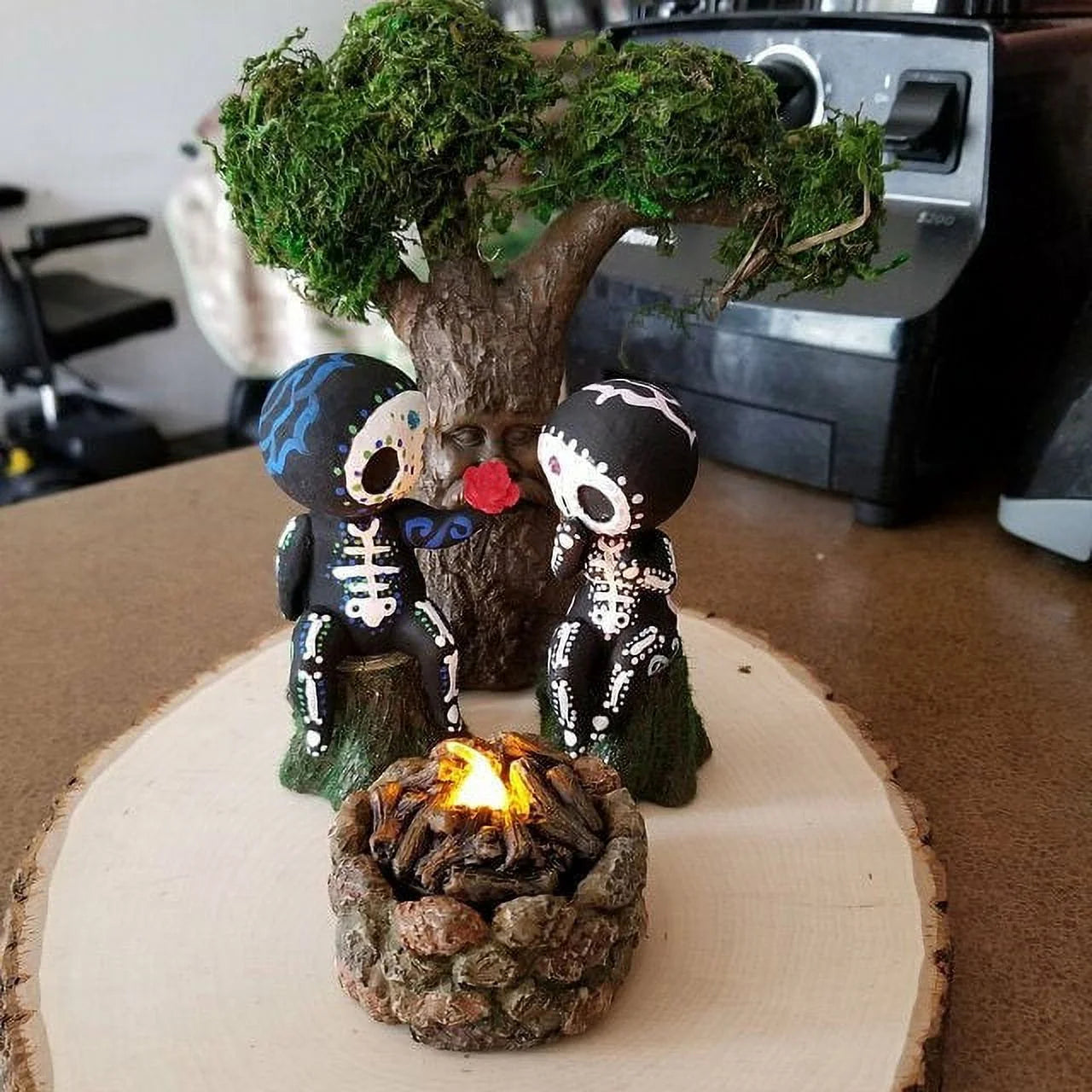 Home Decor , Sugar Skull Coulp Figurine Statues Table Decor Hand Crafts Resin Ornament