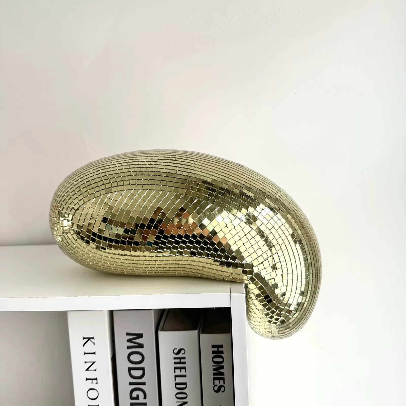 Melted Disco Ball Modern Home Decor Handmade Mirror Ball Aesthetic Room Decor Melting Disco Ball Bling Bling Funky Room Decor