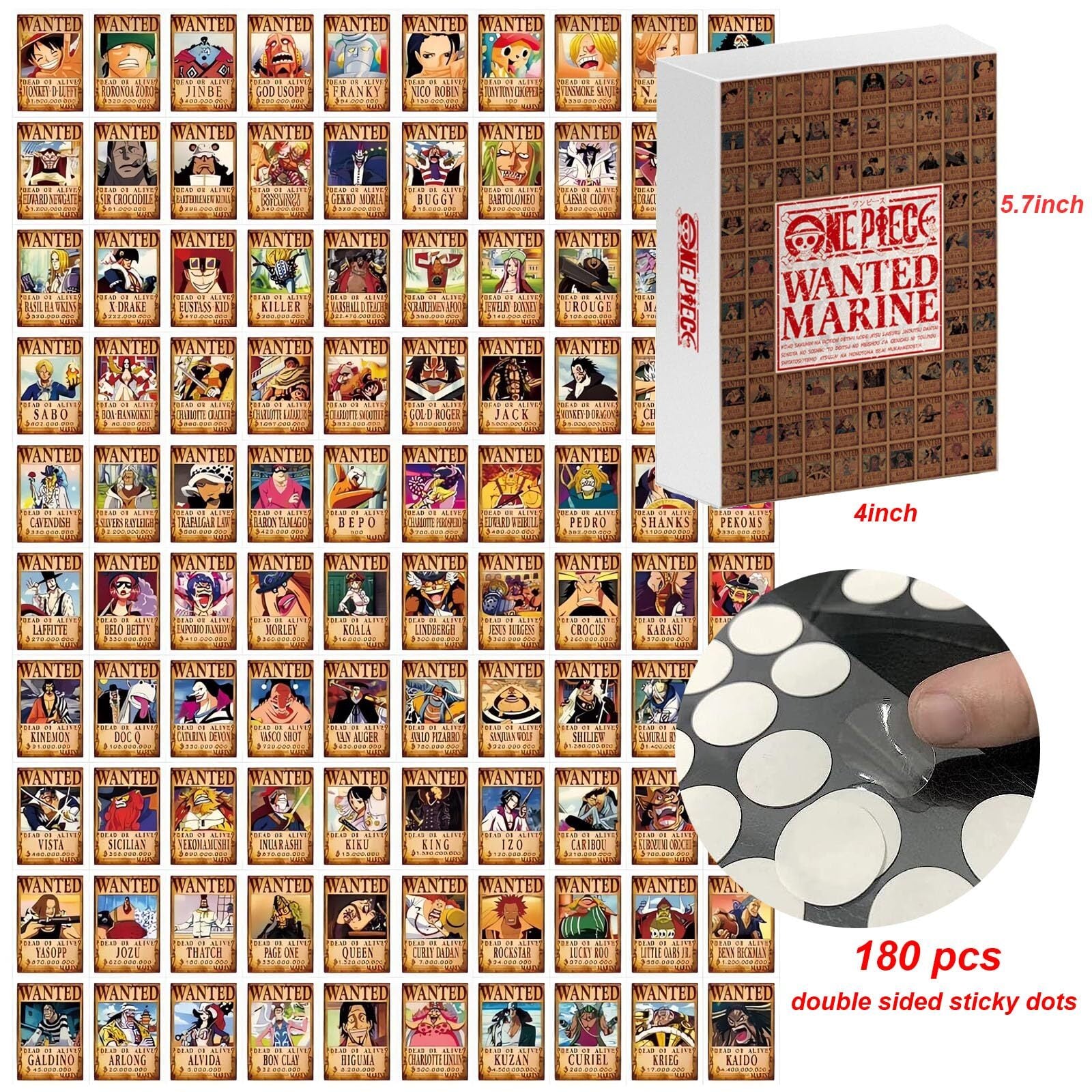 Set of 100 Anime One Piece Wanted Poster Postcards Luffy Zoro Sanji Nami Usopp