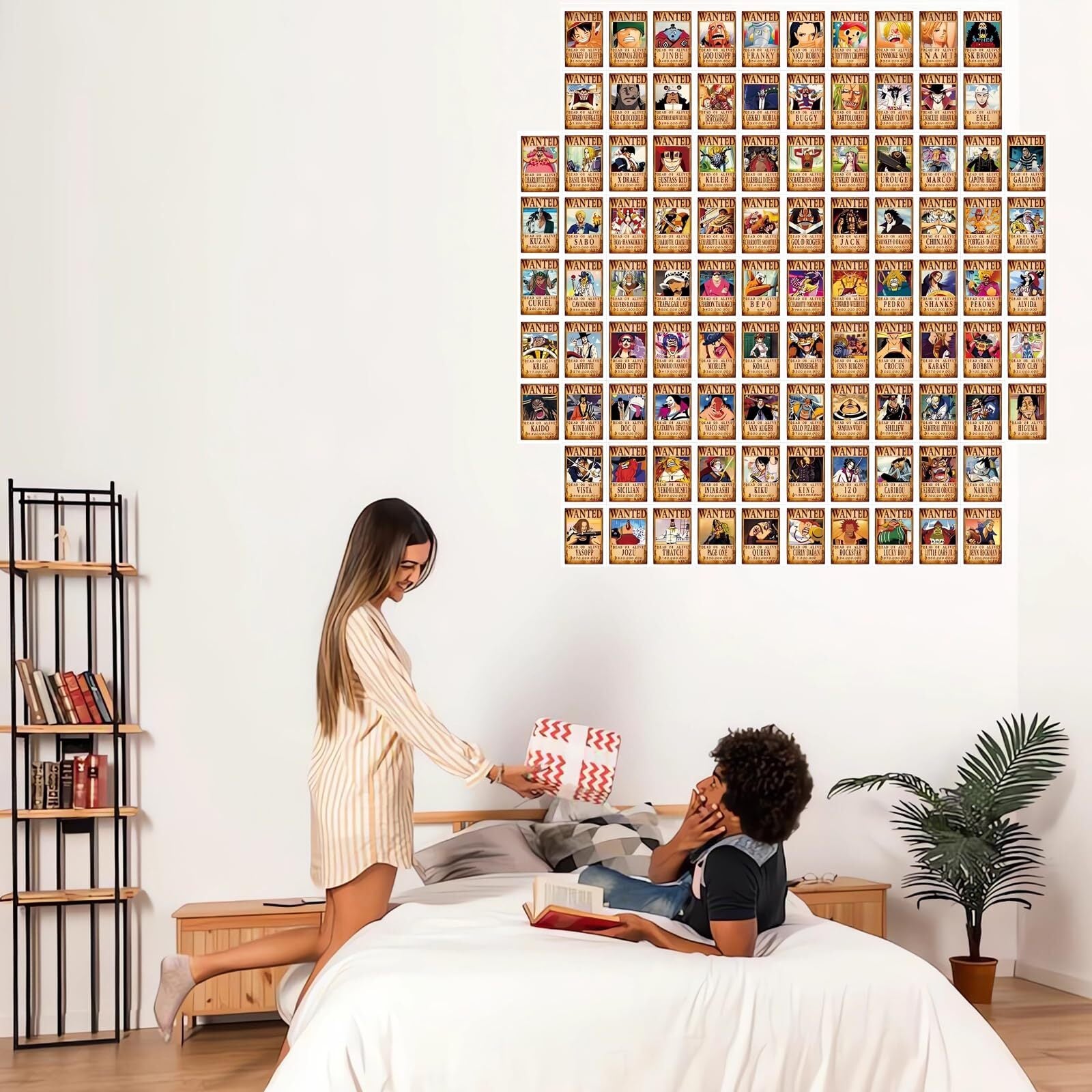 Set of 100 Anime One Piece Wanted Poster Postcards Luffy Zoro Sanji Nami Usopp