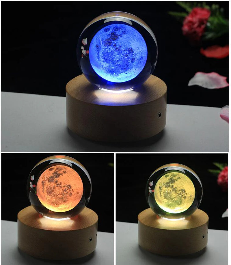 Lunar Sphere 3D Holographic Room Decor Items