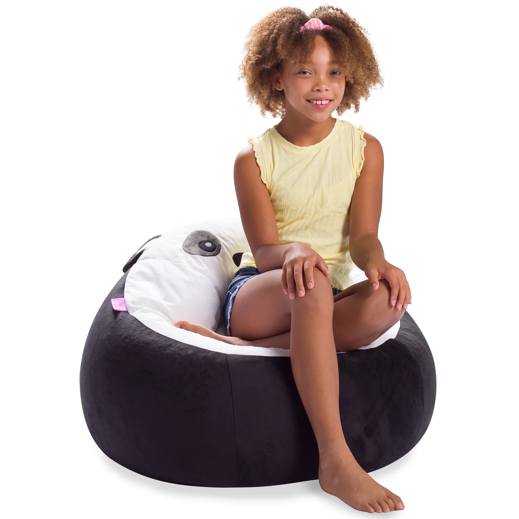 Cute Soft Bean Bag Chair for Kids, Furry, 2.5Ft, Large, Animal - Panda