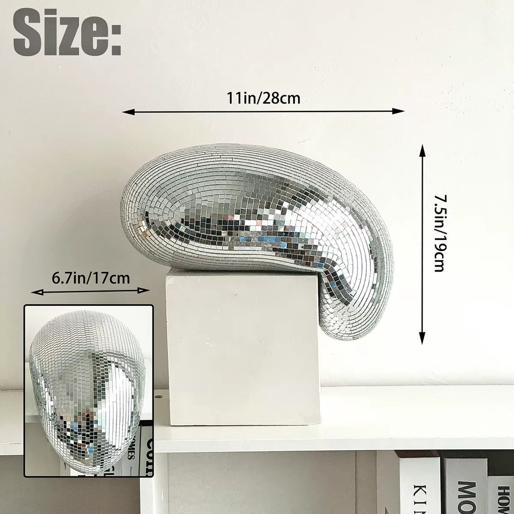 Melted Disco Ball Modern Home Decor Handmade Mirror Ball Aesthetic Room Decor Melting Disco Ball Bling Bling Funky Room Decor
