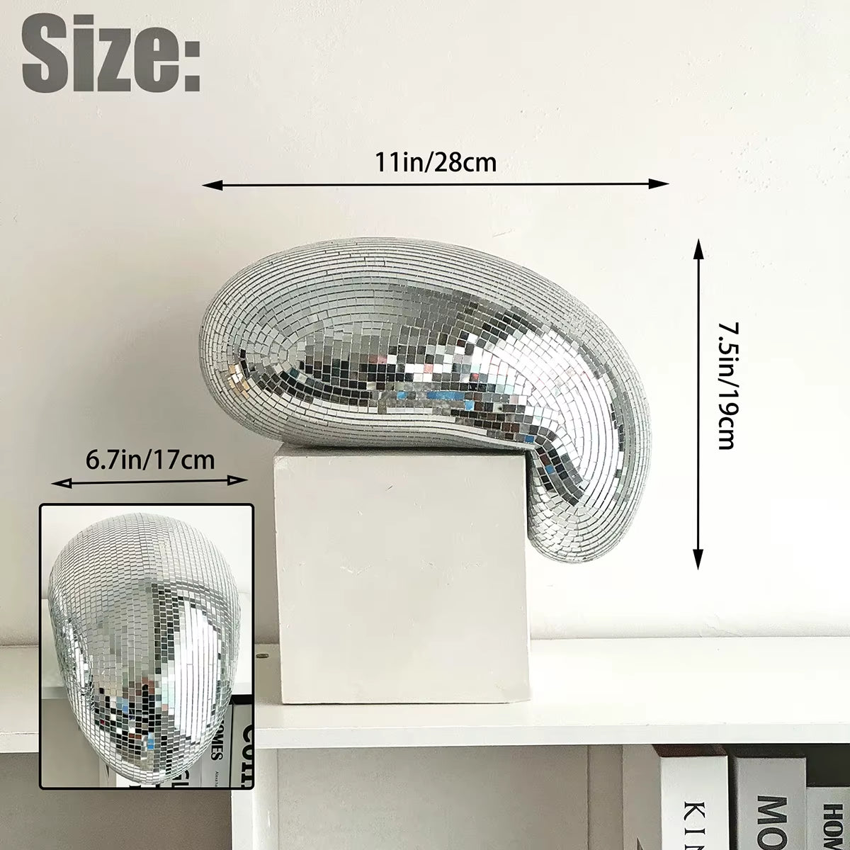 Melted Disco Ball Modern Home Decor Handmade Mirror Ball Aesthetic Room Decor Melting Disco Ball Bling Bling Funky Room Decor