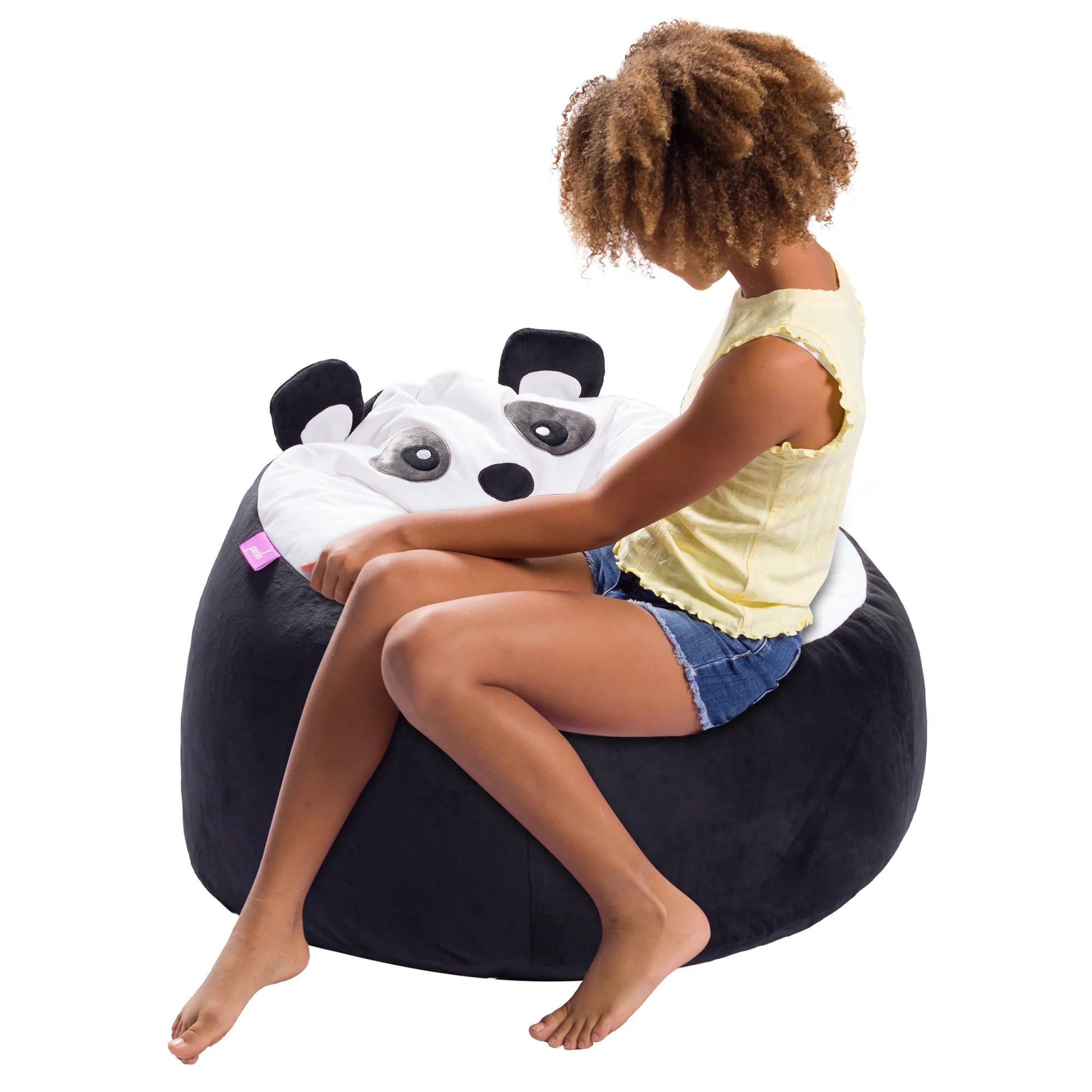 Cute Soft Bean Bag Chair for Kids, Furry, 2.5Ft, Large, Animal - Panda