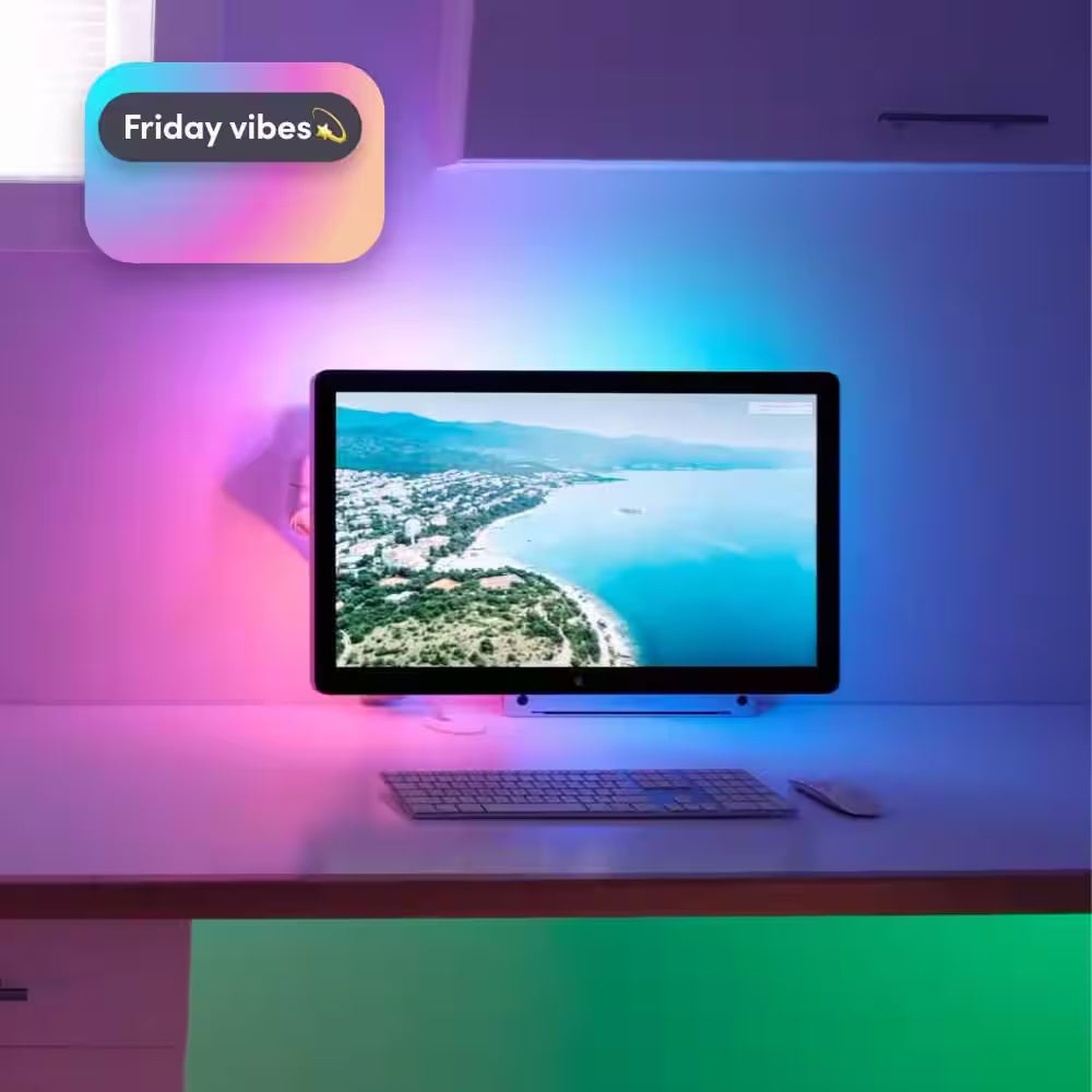 80 In. Smart Multi-Color RGB+W Wi-Fi Plug-In LED Strip Light Kit, Works with Alexa/Hey Google/Homekit/Siri