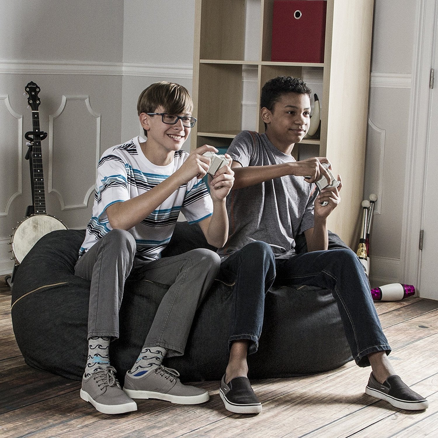 Denim 4' Bean Bag Lounger