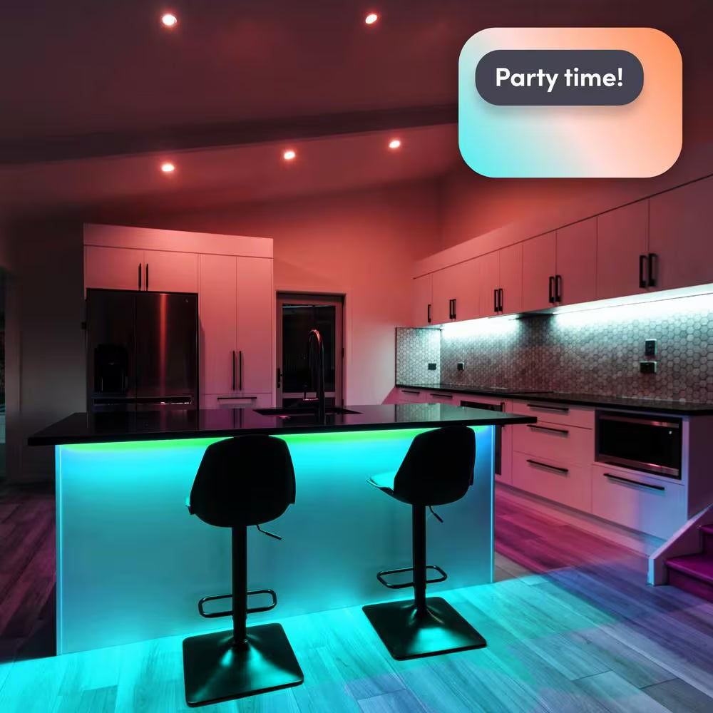 40 In. Smart Multi-Color RGB+W Wi-Fi LED Strip Light Extension, Works with Alexa/Hey Google/Homekit/Siri