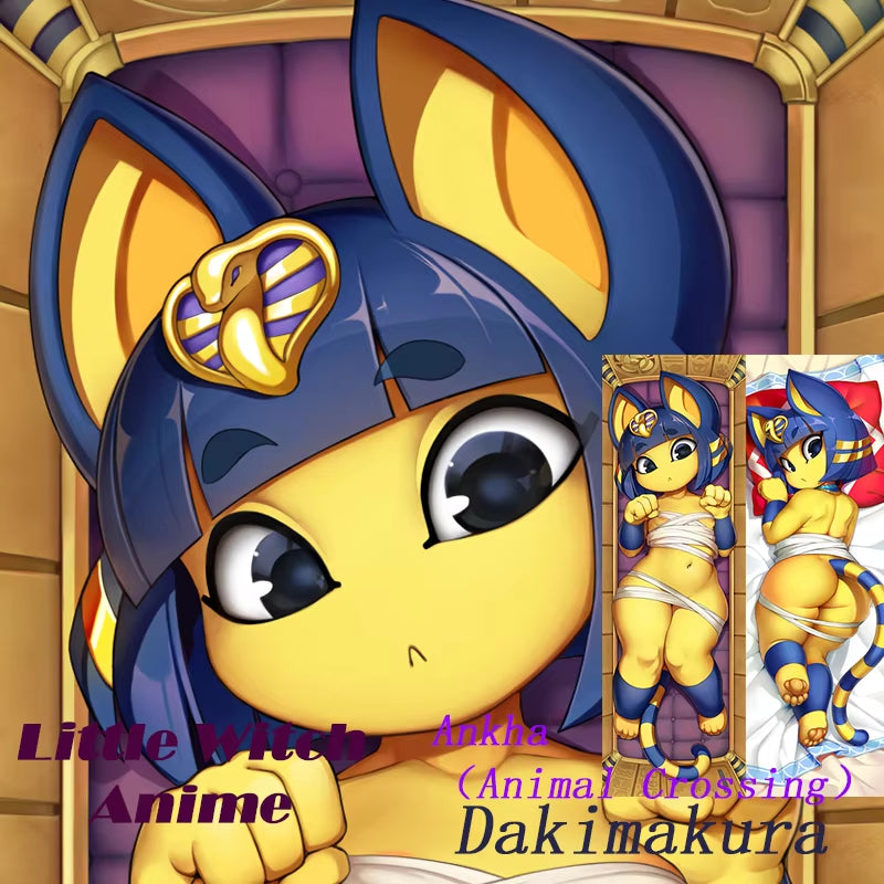 Dakimakura Anime Ankha（Animal Crossing） Double-Sided Print Life-Size Body Pillow Cover