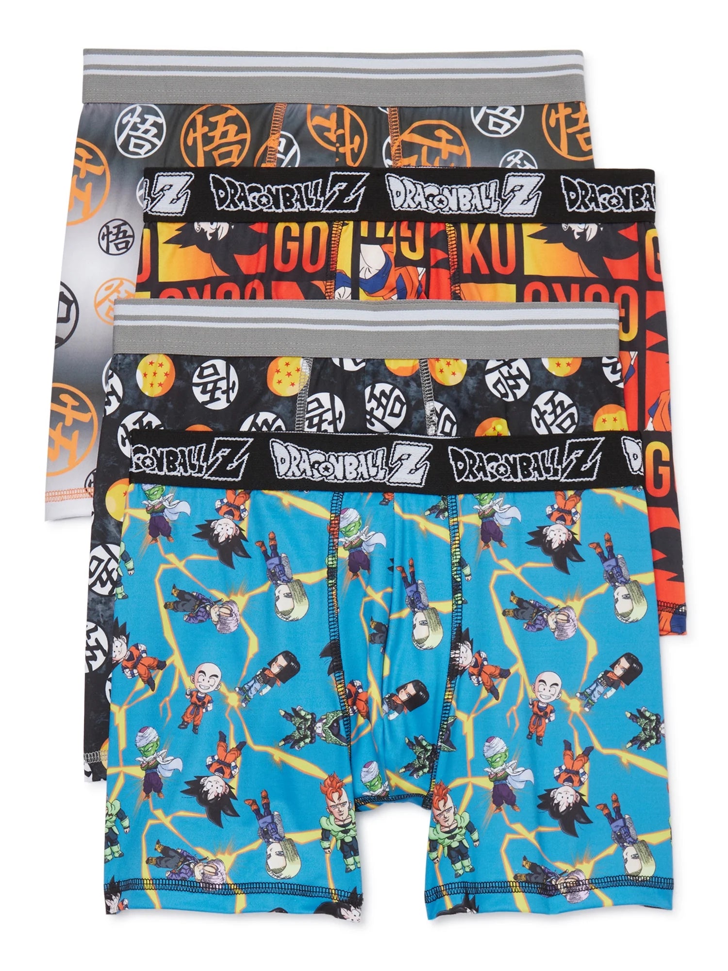 Boys Allover Print Boxer Briefs, 4-Pack, Sizes XS-XL