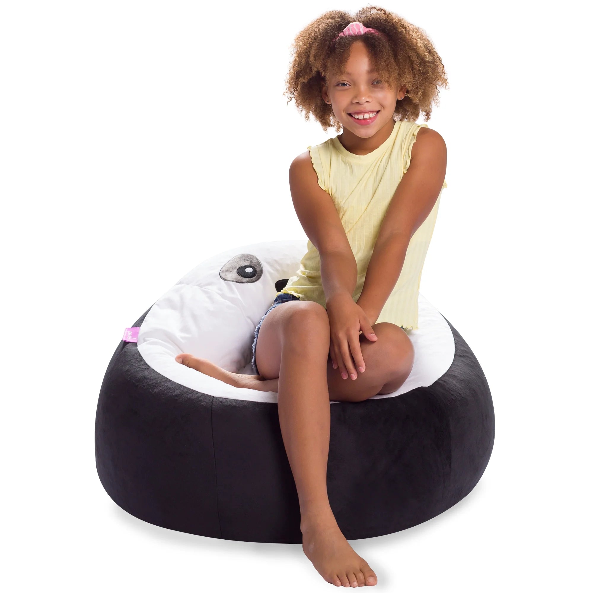 Cute Soft Bean Bag Chair for Kids, Furry, 2.5Ft, Large, Animal - Panda