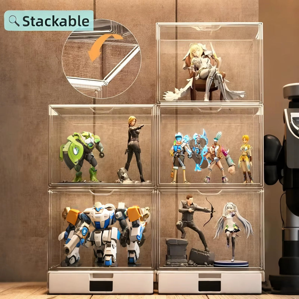 Clear Large Capacity Storage Box Organizer for Figures Acrylic Box Blind Box Makeup Toy Showcase Organizer for Handbag Figurine