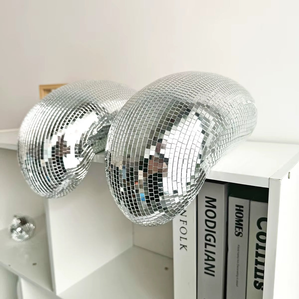 Melted Disco Ball Modern Home Decor Handmade Mirror Ball Aesthetic Room Decor Melting Disco Ball Bling Bling Funky Room Decor