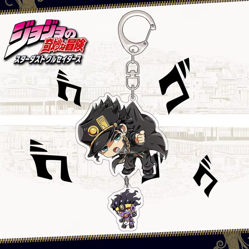 Anime Adventure Man Keychain Q Version Figures Cosplay Key Chain Cartoon Print Acrylic Pendant Bag Jewerly Gift
