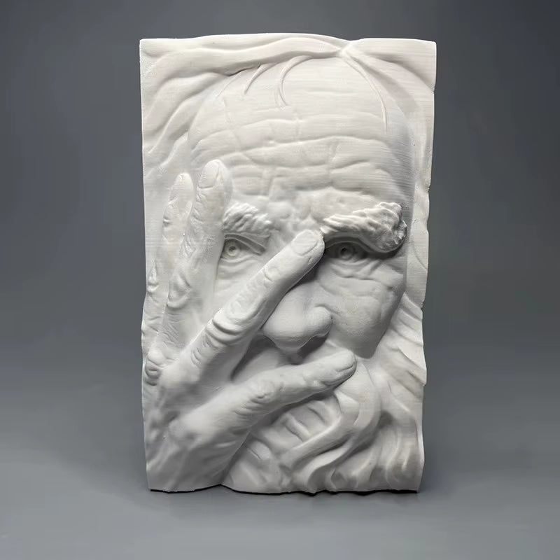 Nordic Retro Relief Figures Sculpture Art Decorative Crafts Modern Simple Home Living Room Gypsum Ornaments Decor Statue Gifts