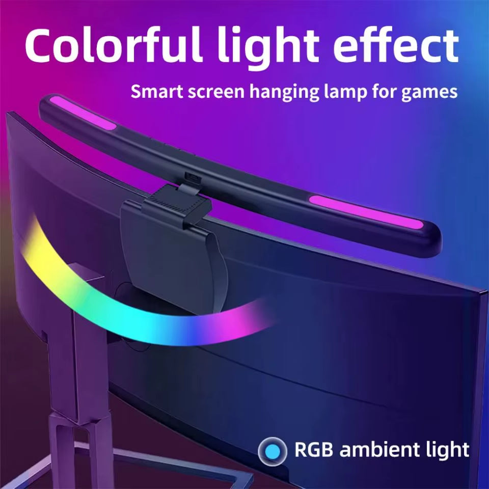 Led Monitor Lights Bar RGB Dimmable Desk Lamps Screen Hanging Computer Light for Monitor Lights PC Home Bedroom Study Office