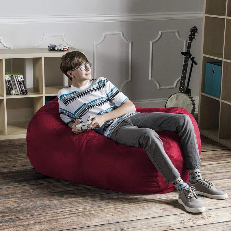Jr. Bean Bags Microfiber / Microsuede Bean Bag Chair & Lounger