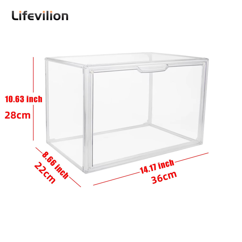 Clear Large Capacity Storage Box Organizer for Figures Acrylic Box Blind Box Makeup Toy Showcase Organizer for Handbag Figurine