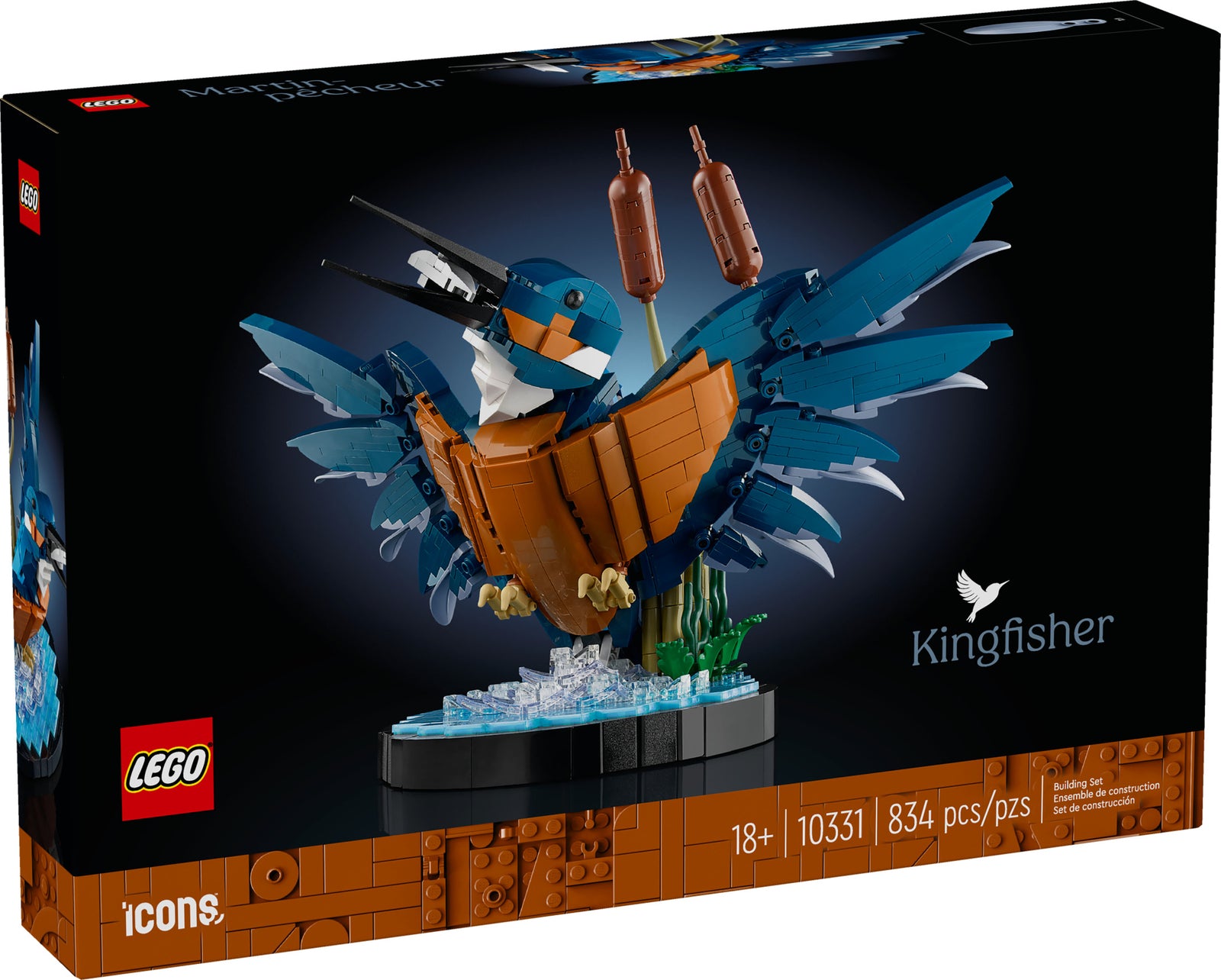 LEGO Icons Kingfisher Bird Model 10331 Building Toy Creative Set Build & Display