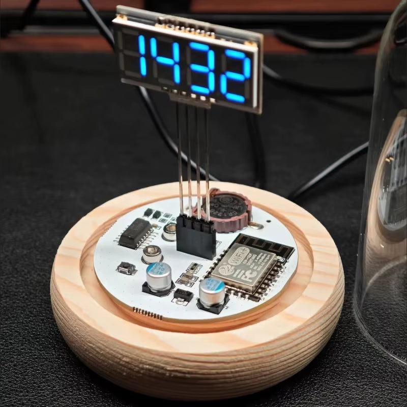 Retro Table Clock Minimalist Decoration Digital Clock Living Room Nixie Clocks Transparent Wifi Desk Clocks Aesthetic Decor
