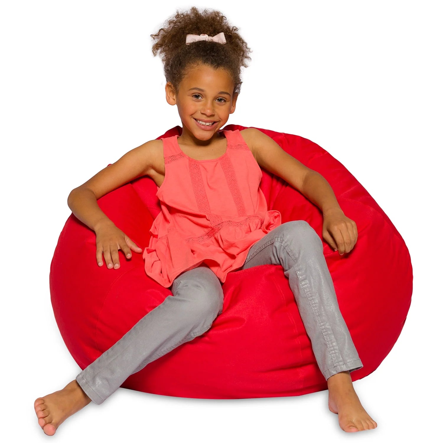 Bean Bag Chair, Soft Lounger, Kids, 3 Ft, Red