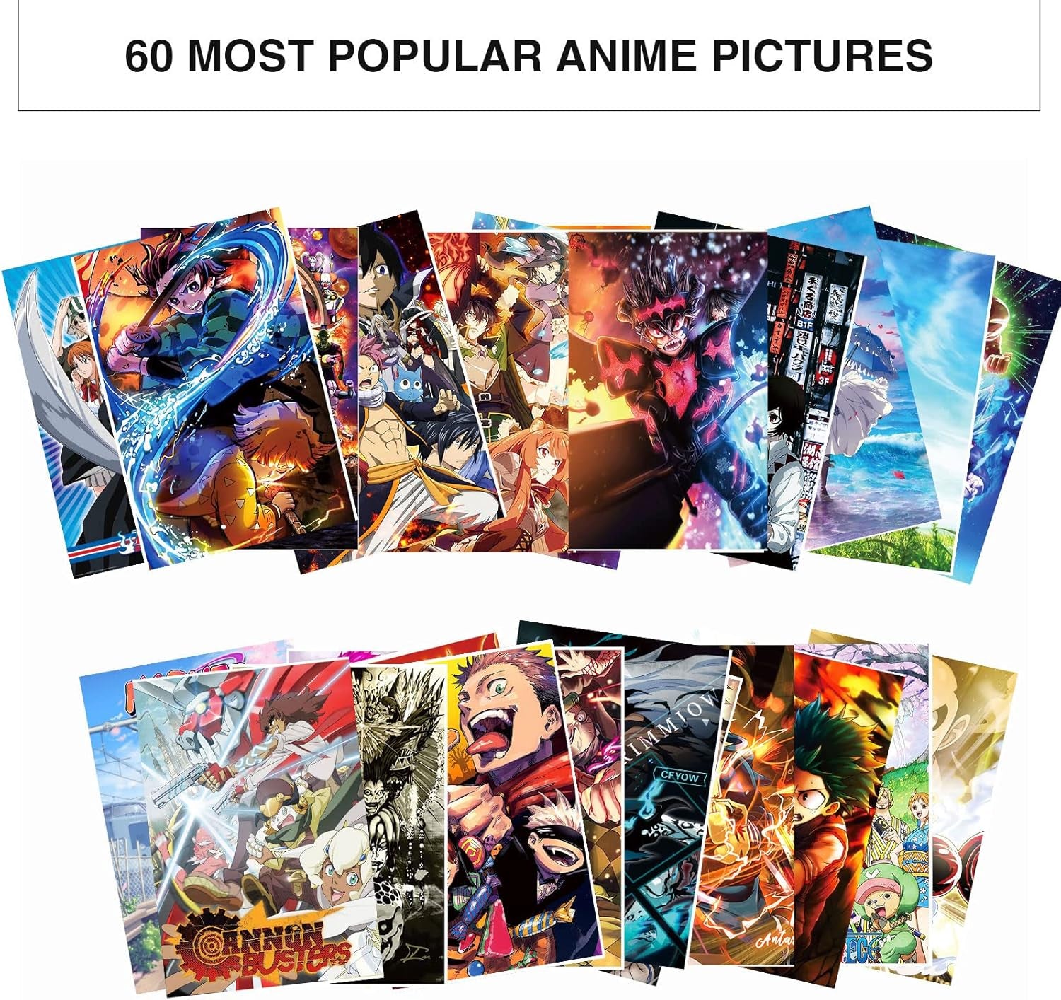 Anime Wall Collage Kit Aesthetic 60 PCS Anime Room Decor 4.2X6.2 Inch Small Anime Posters Manga Collage Kit, Anime Pictures for Wall Collage Kit